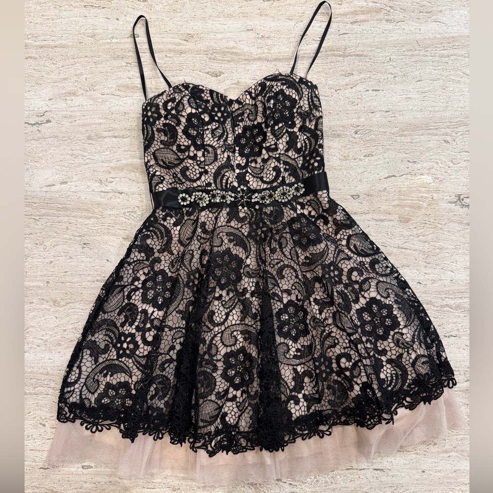Camille La Vie Beige and Black Dress